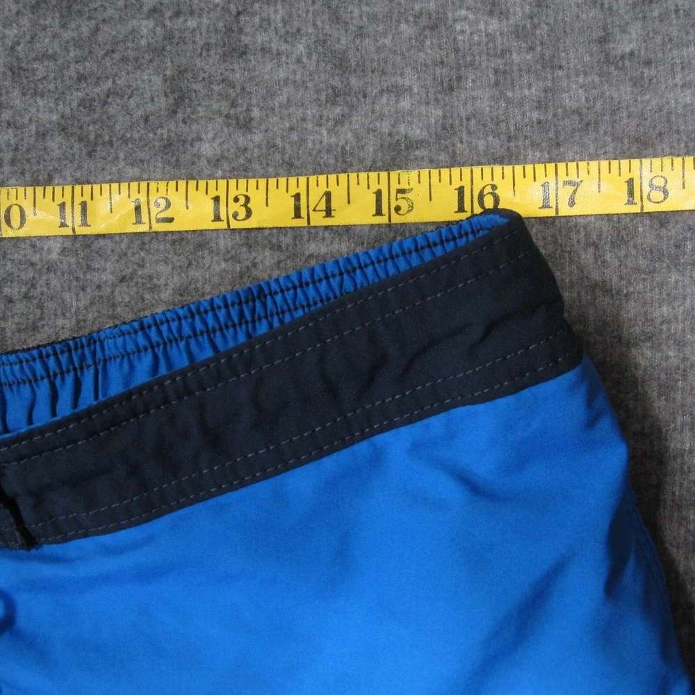 Speedo Swim Shorts Mens L Blue Mesh Lined‎ Lightweight Drawstring Trunks Pocket
